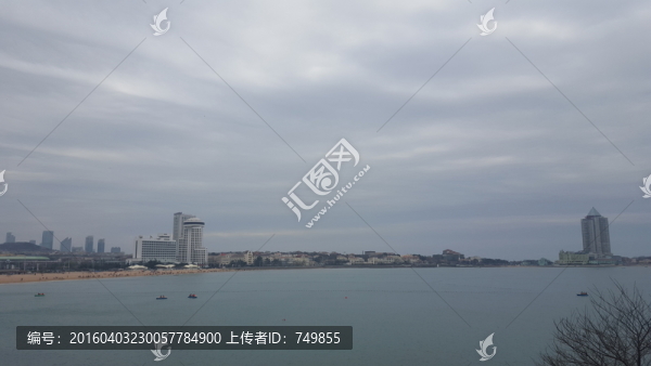 海邊,建筑,青島