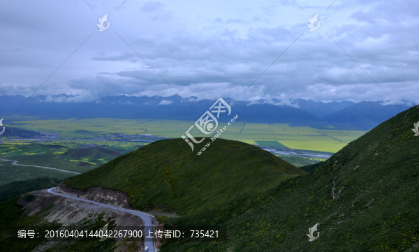 群山,田野