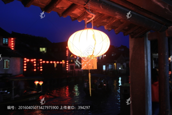 燈籠,古鎮(zhèn)夜景