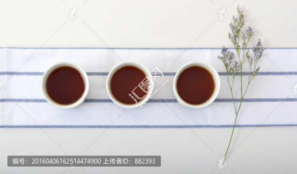 小清新茶杯頂視圖