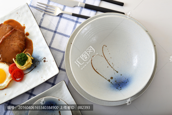 日式手繪陶瓷湯碗