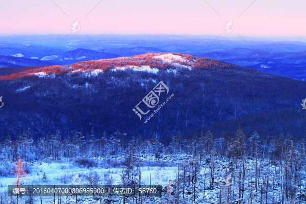 林海雪原夕照