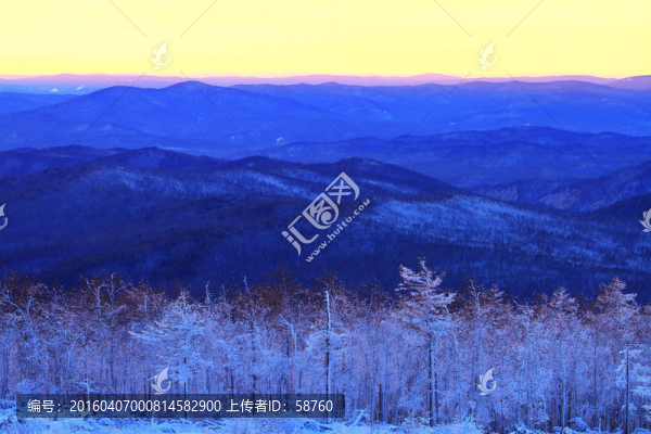 林海雪原暮色