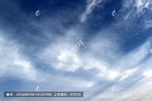 天空,云彩,藍天,白云