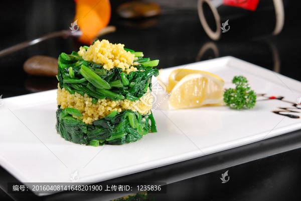 小米拌菠菜