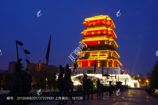 西安漢城湖景區(qū)夜景