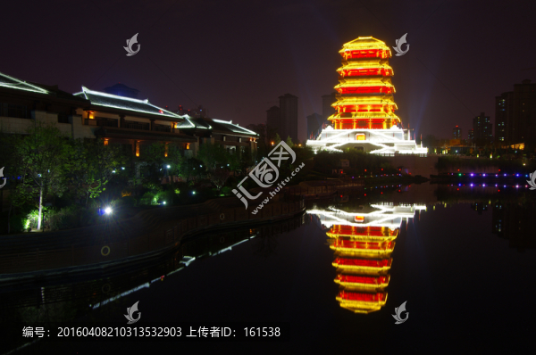西安漢城湖夜景