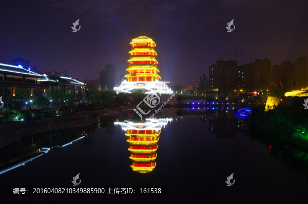 西安漢城湖夜景
