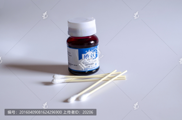 碘伏消毒夜,消毒棉簽,醫(yī)療素材