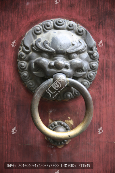 紅木門,銅門環(huán)