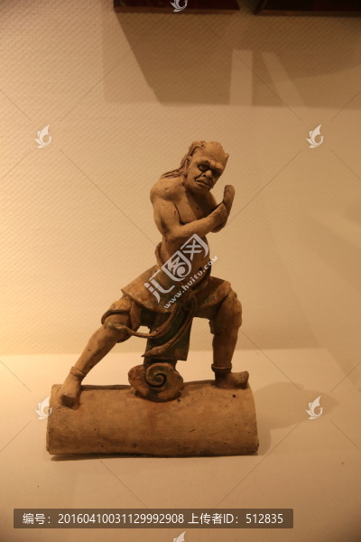 綠釉武士脊飾