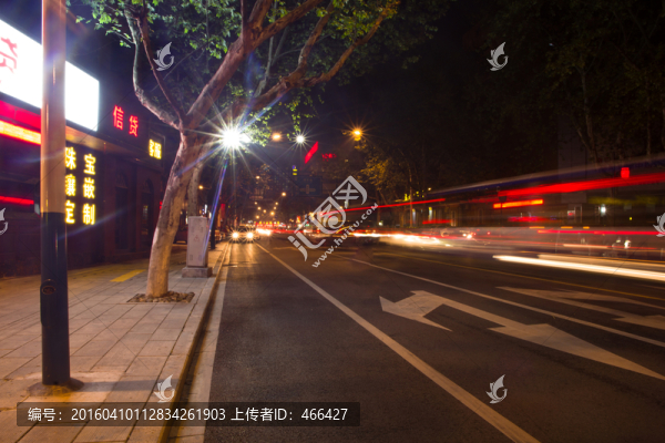 城市夜景,車流動感