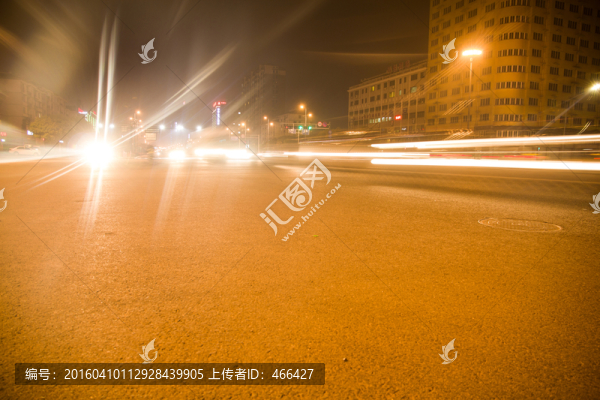 城市夜景,車(chē)流動(dòng)感