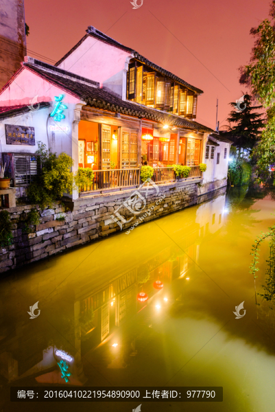 蘇州市平江路歷史街區(qū)夜景