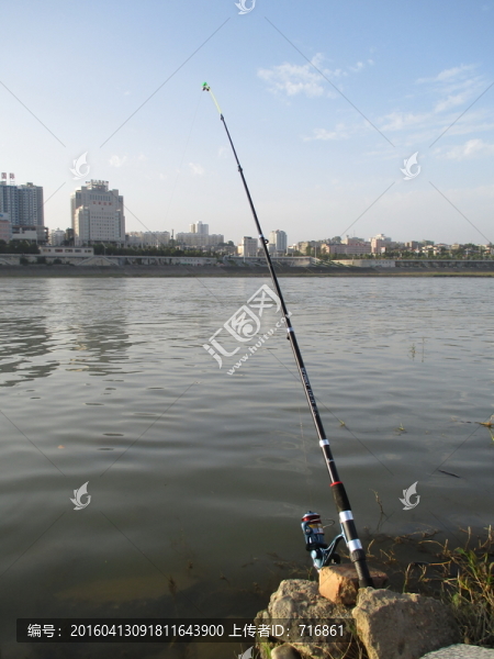 漢江垂釣,魚(yú)竿