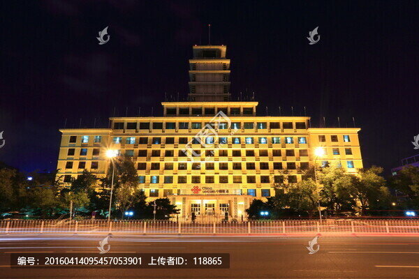 北京,長話大樓,夜景