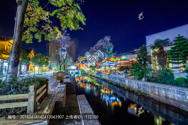 云南麗江大研古鎮(zhèn)夜景