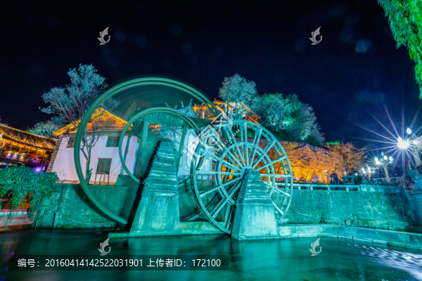 云南麗江大研古鎮(zhèn)夜景