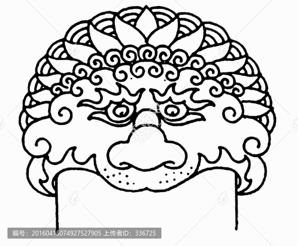 中國上古神獸,描線素材,狴犴