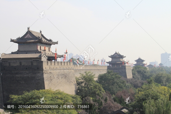 西安,城墻,敵臺