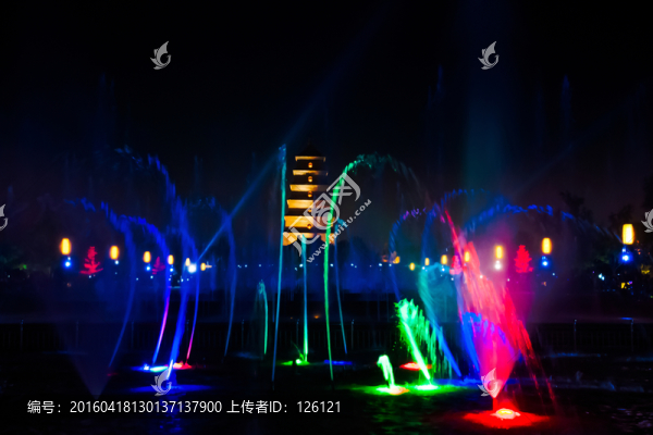 西安大雁塔音樂噴泉