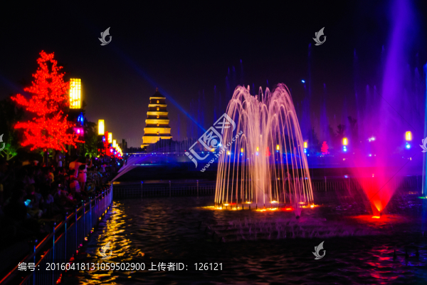 西安大雁塔音樂噴泉