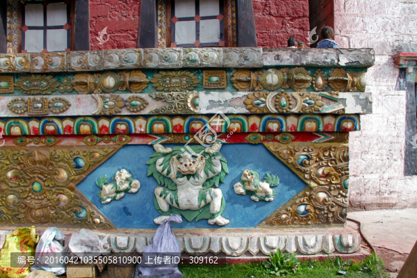 塔公寺廟裝飾畫(huà)元素