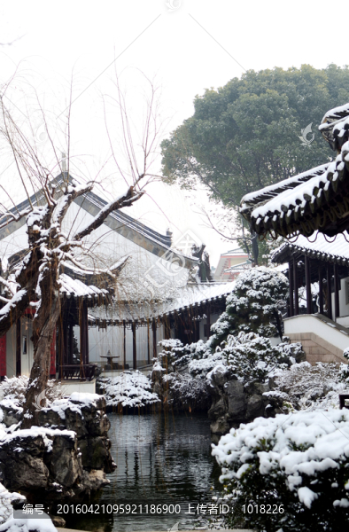 瞻園雪景亭臺(tái)