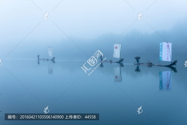 楠溪江,竹筏