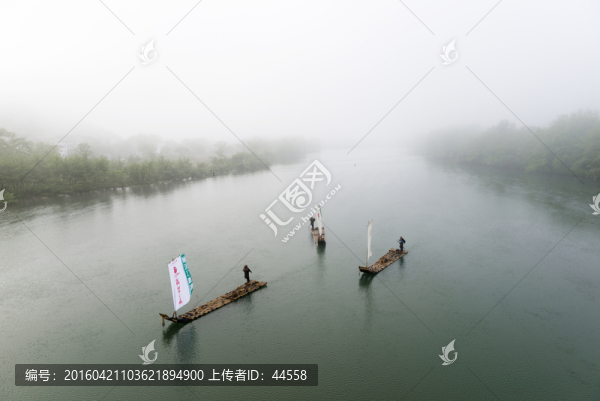 楠溪江,竹筏