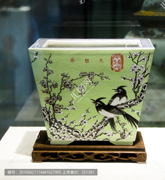 光緒瓷器四方盆