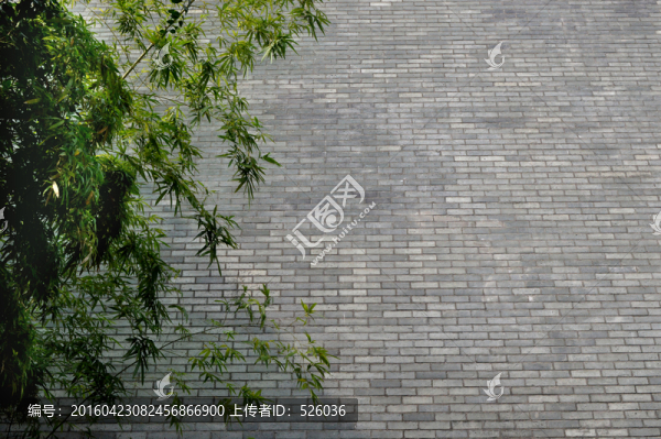植物磚墻