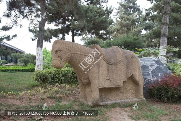 西安唐苑,石雕,馬