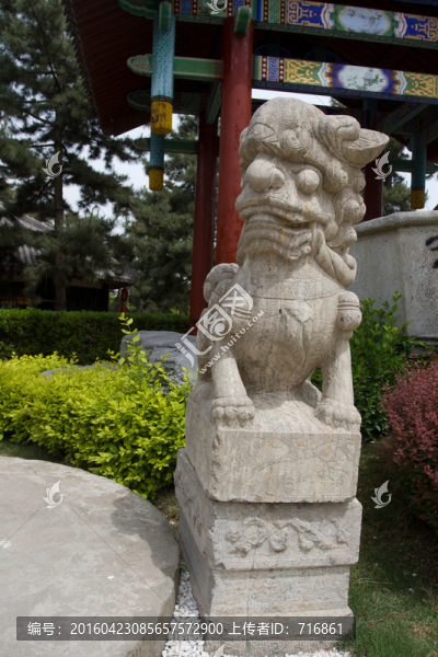 西安唐苑,石雕,獅子