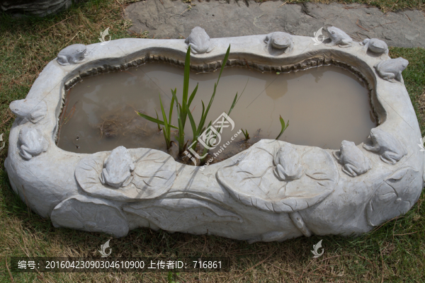 西安唐苑,石雕,水缸