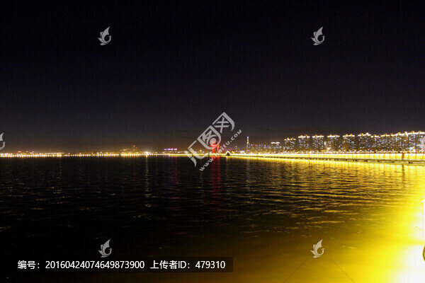 湖水,夜景,亮化,都市風(fēng)光,景