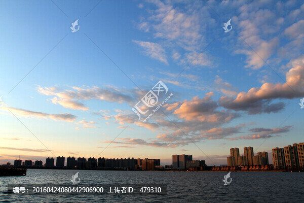 日落,黃昏,太陽,霞光,云彩