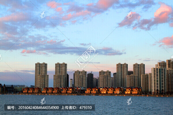 湖水,晚霞,日落,大慶,三永湖