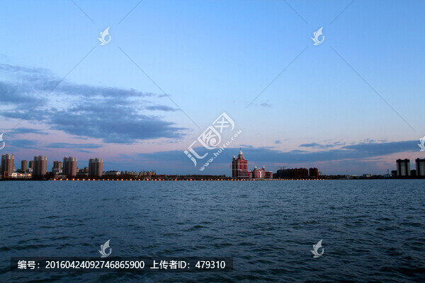 湖水,晚霞,日落,大慶,三永湖