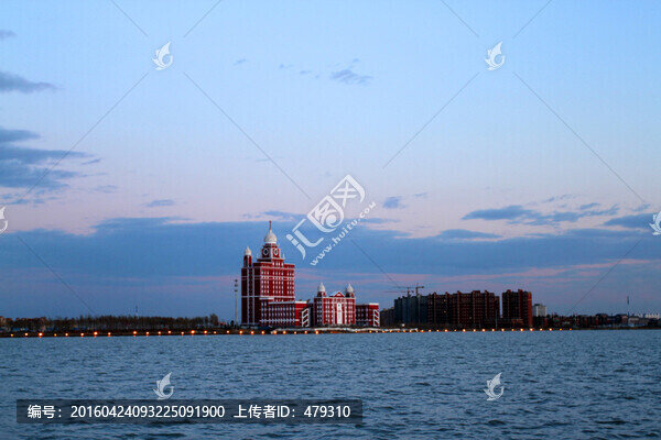 湖水,夜景,亮化,都市風光,景
