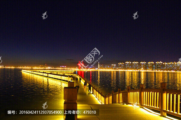 湖水,夜景,亮化,都市風(fēng)光,景