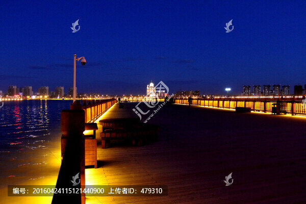 湖水,夜景,亮化,都市風光,景