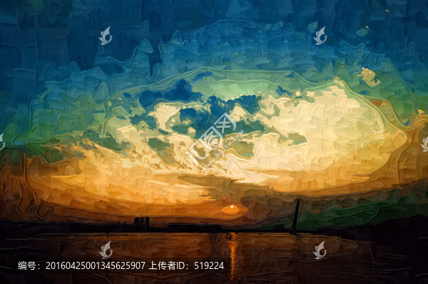 風(fēng)景畫,夕陽,TIF無分層