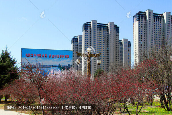 桃紅柳綠,花卉,花樹,樓區(qū)
