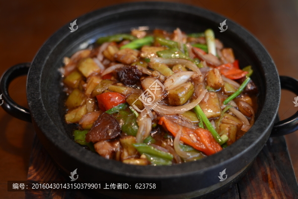 石鍋茄子肉