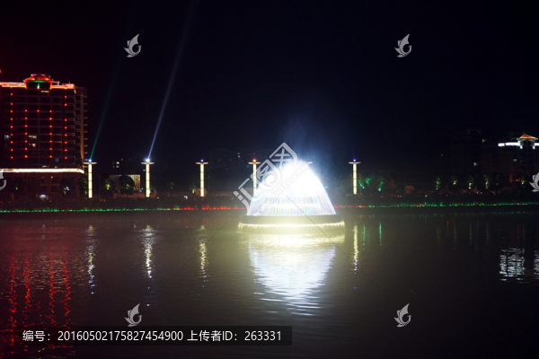 河源茶山公園亞洲第一噴泉夜景