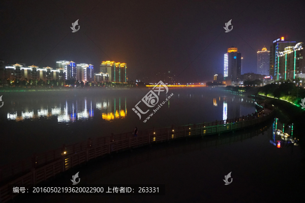 河源東江河夜景