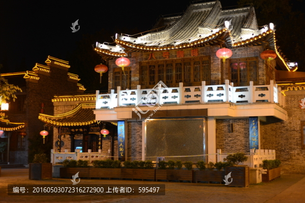 古建筑,夜景