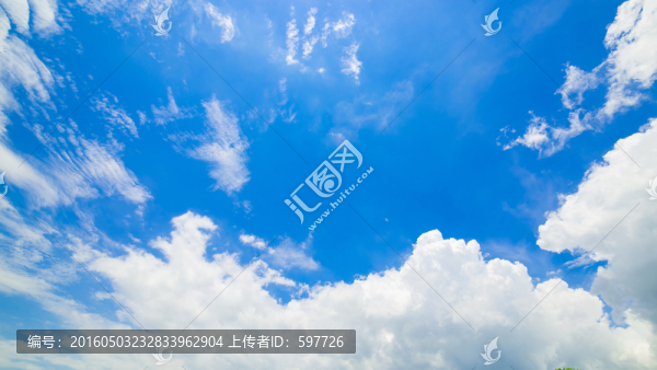 藍(lán)天白云寬幅