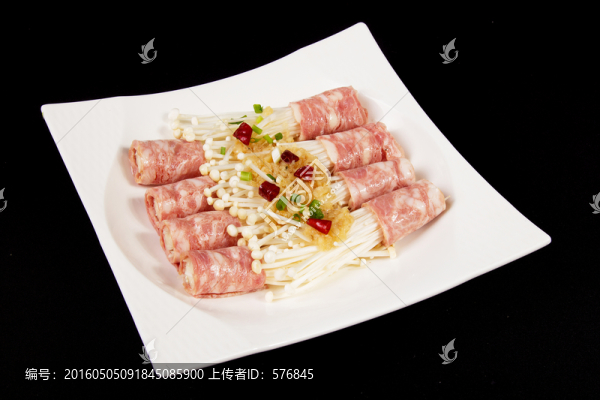 培根金針菇卷